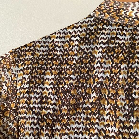 Danielrainn NWOT button down close neck long sleeves blouse M - Picture 5 of 7